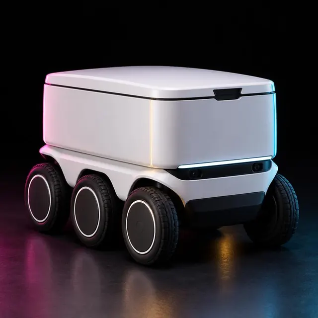 Sample photo: Delivery robot hire (concept)
