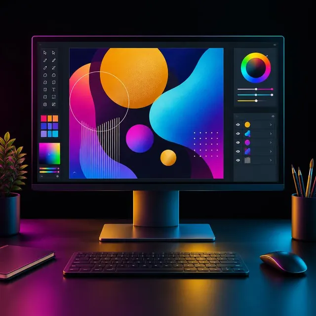 Sample photo: Graphic design software